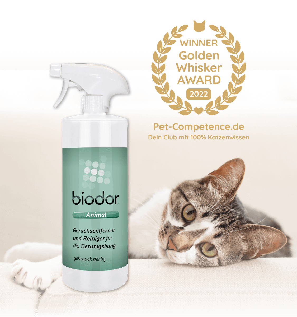 Biodor Animal Golden Wisker Award fuer Katzen mobile