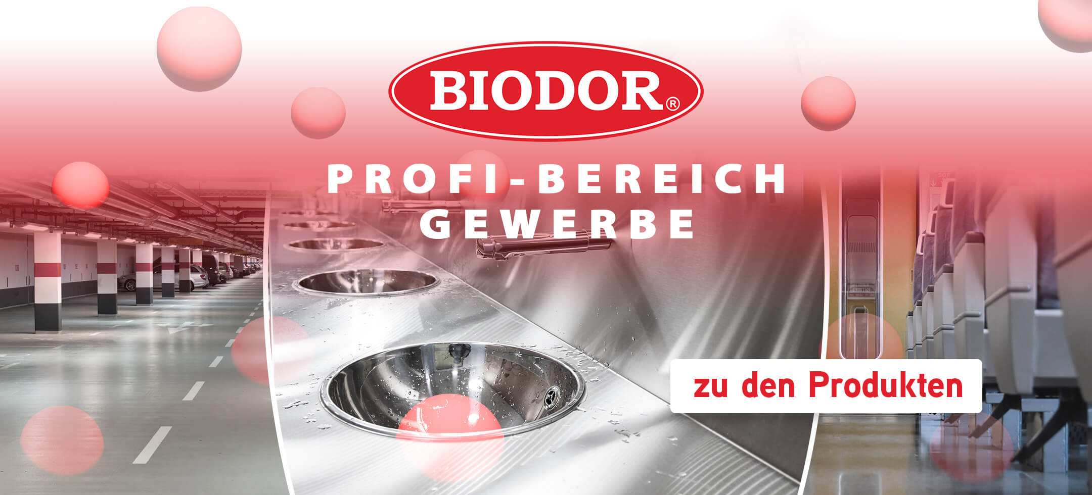 Parkhaus, Sanitärbereich öffentlich, Zug Biodor Logo CTA zu den Produkten