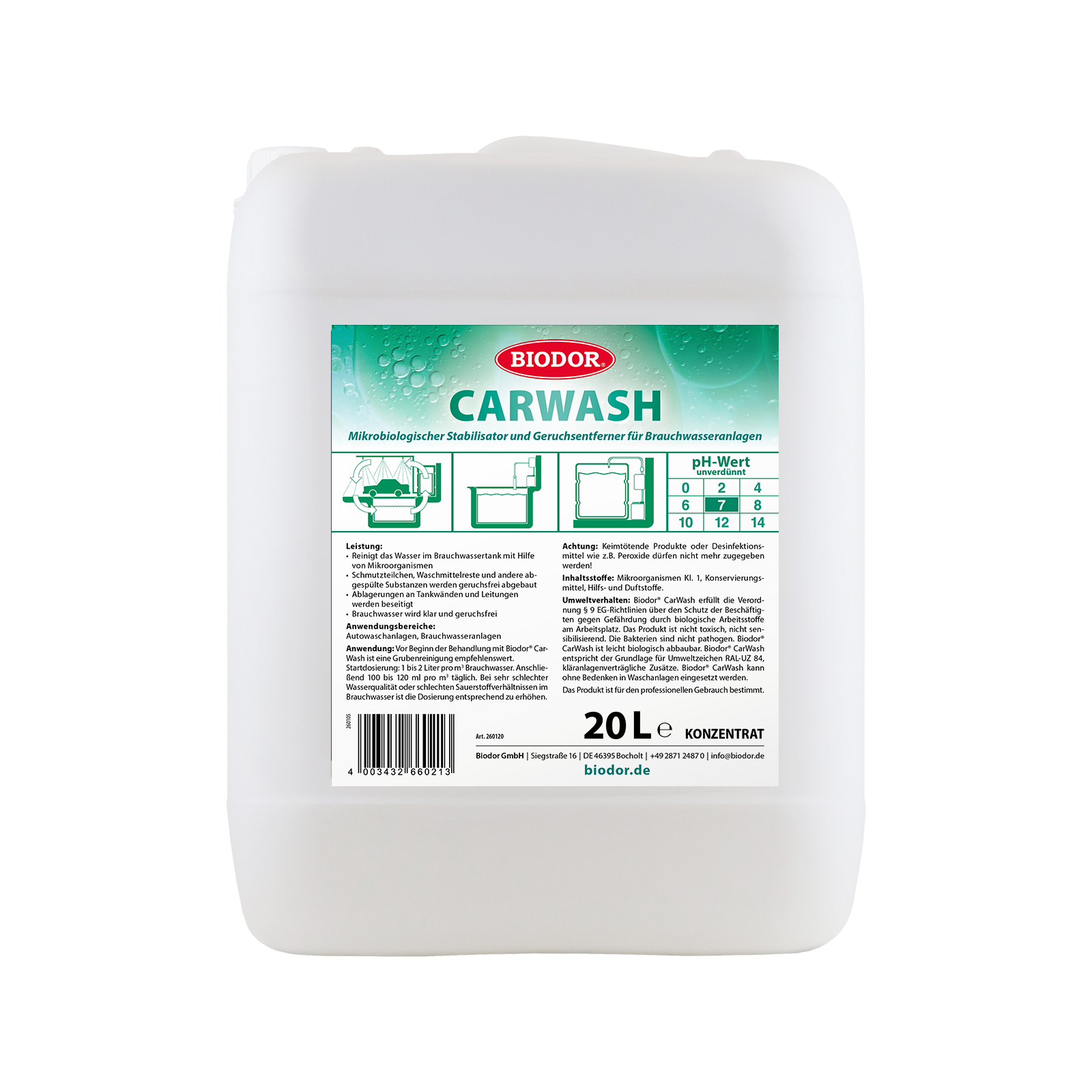 20 Liter Kanister mit Biodor Carwash